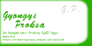 gyongyi proksa business card